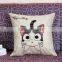 2015 China factory direct supply new design 100% cotton super soft high quality lovely the cat pillow