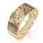 Stament leopard golden crystal enamel bangle for women