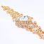 Luxurious Czech Rhinestone Crystal Bracelet 18K Gold Plated Bridal Bracelets