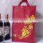 2015 factory pp non woven promotion cheap wine bag with logo in custom