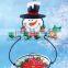 Lovely Snowman Metal Bird Feeder Parts for Christmas Decoration