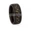 Antique black titanium carbon fiber ring,custom black titanium rings