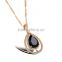 wholesale fashion jewelry copper platinum glass stone 3 grams gold necklace models