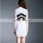 Cotton Europe Fashion White And Black Women's Long Guidle Party Dress