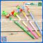 Promotional 7 inch funny wooden HB pencils with toy in bulk