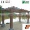 outdoor wood plastic composite pergola used balcony/ gazebo/tunnel