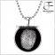 Glowing Luminous Pendant Necklace Glow in the Dark Fingerprint Pendant Necklace