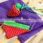 Strawberry shape polyester or nylon folding grocery bag