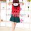 beautiful promotional red/black customized plush ladybug animal shaped clothes/clothing/dress/garment
