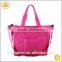 China supplier large capacity polyester peach red handle baby mama bags