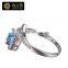 fashion gemstone ring jewellery factory wholesale newest style 925 sterling silver inlaid blue topaz natural stone silver ring