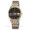 create your own brand stainless steel big case water resistant men oem gold watch