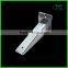 Metal slatwall support for glass shelf