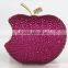 New fashion cheap apple shape dressing bag/Latest design bridal wedding clutch