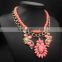 Fashion Beaded Chain Resin Flower Pendant Necklace For Women Choker Necklace Jewelry New Design