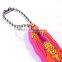 cute design silicone rubber key chain pepper spray