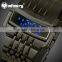 INFANTRY Men's Black Stainless Steel Digital Sport Date Blue LED Watch