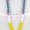 Gray White&yellow 8mm Round Silicone Teething Beads Necklace Breakaway Clasps Copper Teething Necklace Teething Baby TN049