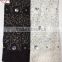 CL60132 Newest arrival net lace graceful fabric with different size stones white and black color for party dress