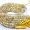 Natural Golden Rutile 3D Cube Beads, Semipiricious Faceted Beads