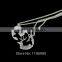 2 Piece Cute Couple Necklace Women Men Crystal Silver Deer Pendant Jewelry