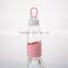 glass bottle with tip with rubber wrap