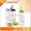 Tritan carabiner 550ml sport clear plastic water bottle