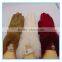 Heavy Woolen Cloth Face Woman Wearing Leather Gloves
