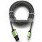 Double Side Micro USB 2.0 Metal Data Cable Flat Noodle Cable for Android Mobile