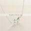 Cheap Jewelry Manufacturer Gemstone Green Cz Stone Silver Necklace