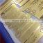 gold plating company name tag with company logo metal name tag cutomized text