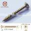 Furniture screw/confirmat screw countersunk head yellow coated chipboard screw
