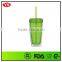 16oz wholesale double wall plastic cup with straw starbucks