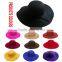 Fashion style ladies hats wide brim red wool cap 100% wool winter floppy felt wool hat