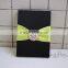 Elegant black packaging boxes for wedding invitations
