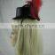 Black small hat with feather party hat for girls