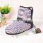 fancy girl winter warm knit indoor boots with high quality for woman