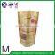 Kraft paper standup food bag with zipper and window for snack food