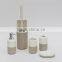 Grey and white simply bathroom accessories
