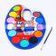 12 Assorted Colors Watercolor Cakes 12-colors, 12 Paint Tablets with Palette & a Brush