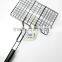 Hot Sale Non-stick Square Wooden Handle BBQ Grill Tools BBQ Grill Basket