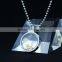 Stainless steel round glass charm pendant for wholesale