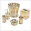 Square shape Mirror polished steel bathroom sets