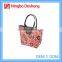 Fashion cosmetic woman handbag standard size cotton printed tote shopping bag