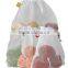 Reusable Drawstring Mesh Produce Bags For Store Food, Fruit / Vegetable