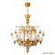 Unique Design Lobby Pendant Lamp With Crystal Light, Luxury Bronze Chandelier Half Ball Round Crystal Drop