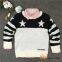 Black-white Stars Jacquard Pullover Sweater