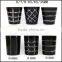 luxury hand cut black colored glass candle container