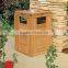 Arlau outdoor park wood garbage bin