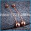 Latest simple stainless steel design Rose gold long earrings women jewelry